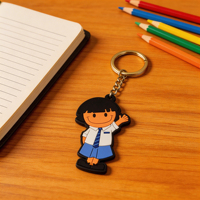 Llavero Creativo de PVC Suave con Diseño de Cómic - Figura 3D de Personaje de Anime con Color y Logotipo Personalizados, Diseño Portátil