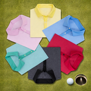Polo de Golf de Manga Corta con Estampado Completo en Cuadrícula, Diseño de Lujo, Alta Calidad, 90% Poliéster, 10% Elastano, Logotipo Personalizado - Product Image 1
