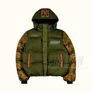 Wholesale Custom Winter Coat Bubble Quilted Puffer <b>Jackets</b> Cut and Sew Removeable Hooded <b>Men</b> Winter Down <b>Jacket</b> - Product Image 2