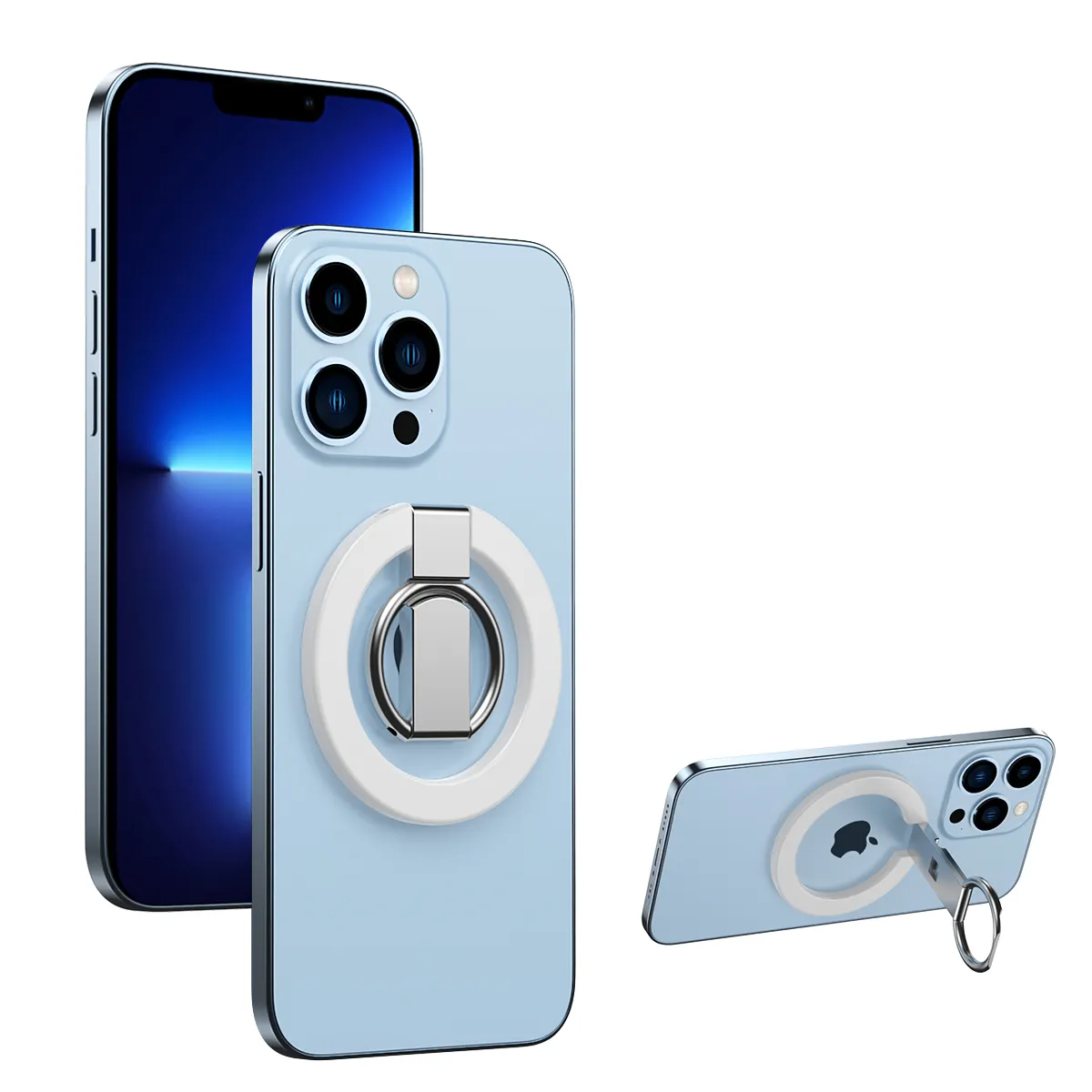 Nieuwe Telefoon Ring Houder Vinger Kickstand 360 Graden Rotatie Metalen Mobiele Back Grip Stand Voor Iphone 13Pro Voor Magsafes