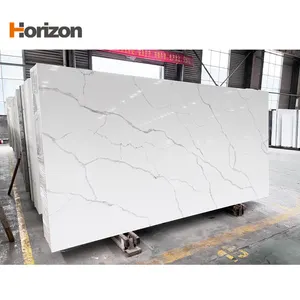 中国工厂高品质批发石英石calacatta合成半透明石英板