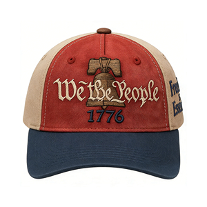 Gorra de Béisbol Deportiva Vintage de 5 Paneles, Bicolor, con Logotipo Bordado Personalizado, de Alta Calidad, Estilo Desgastado, Unisex, de Algodón Lavado - Product Image 2
