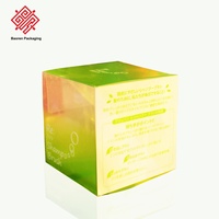 Boîte pliante en plastique transparent PET PVC imprimée sur mesure, emballage cosmétique transparent pour flacon d'huile essentielle ou de soin de la peau