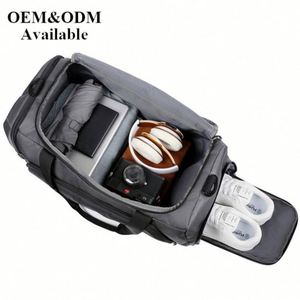 Sac de sport imperméable personnalisé pour hommes, avec compartiment à chaussures, idéal pour le basketball, le football, la gym, les voyages, sac à bandoulière, sac de sport, sac de voyage - Product Image 4