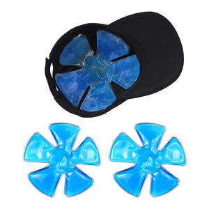 Maux de tête Ice Pack Garder au frais Apaisant Fièvre Migraine Gel Forme de pétale 21x21cm Cold Packs Riding Cooling Helmet Ice Liner - Product Image 6