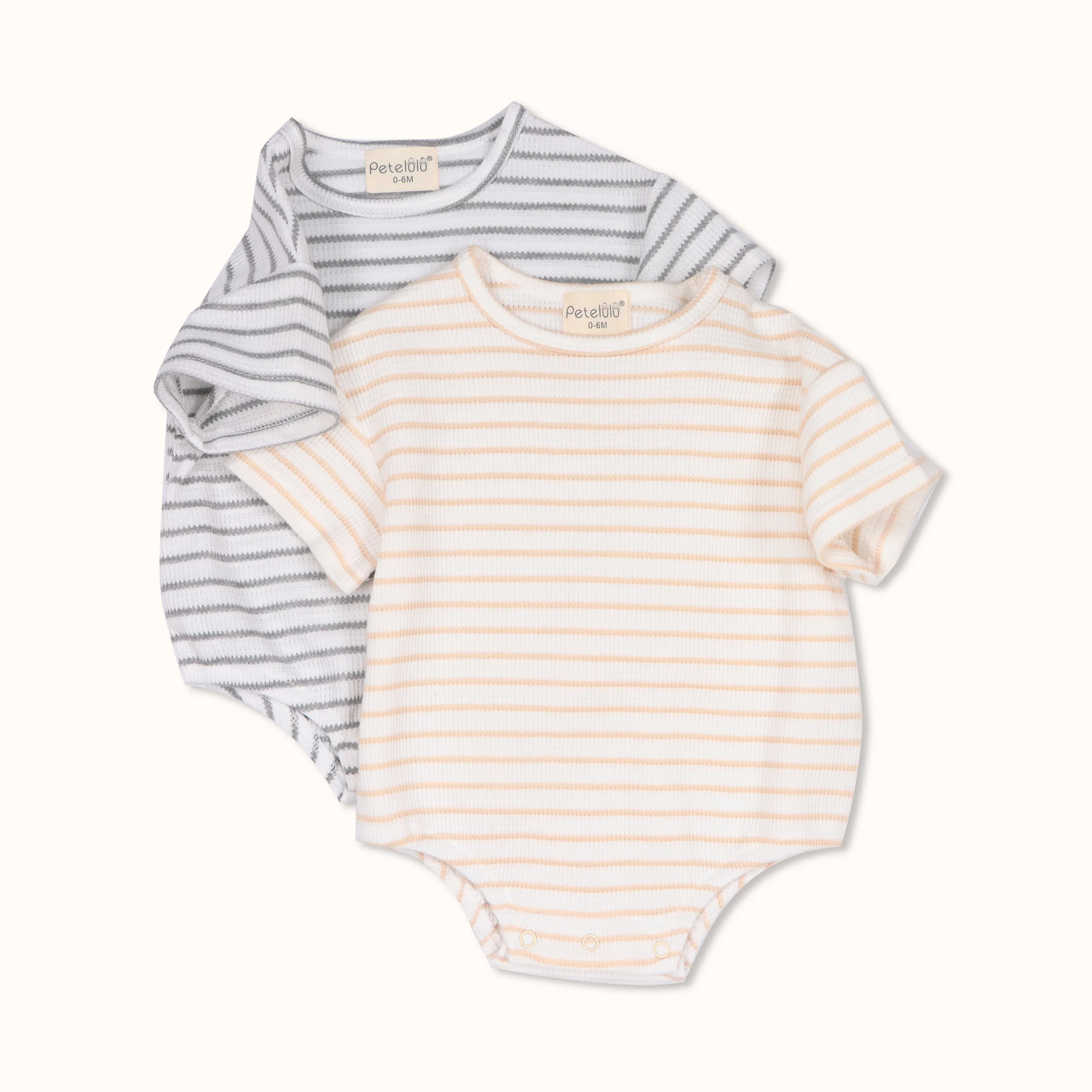 Combinaison préscolaire été à manches courtes combinaison nouveau-né respirant gaufre bébé combinaison vêtements pour bébés
