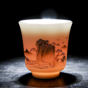 Service à thé Kung Fu en porcelaine blanche avec motif lotus, 6 tasses, gaiwan et pichet, coffret cadeau d'affaires, style chinois élégant - Product Image 4