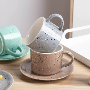 Modern Custom-Made Ceramic Porcelain Tea <b>Cup</b> <b>Saucer</b> Eco-Friendly Dishwasher Safe Microwave Safe Oven Safe Vibrant Colors Bulk - Product Image 2