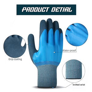 قفازات عمل مطلية باللاتكس عالية الجودة مع شهادة CE EN388، متوفرة عينات مجانية مع إمكانية وضع شعار مخصص، قفازات أمان محبوكة - Product Image 2