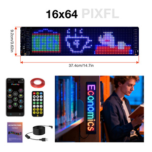จอแสดงผล LED ขนาดเล็ก Starshine Mint ความหนาแน่น 3840 จุด ความสว่าง 1000cd ควบคุมผ่านแอพ USB ปรับแต่งข้อความและรูปแบบได้ตามต้องการ - Product Image 1
