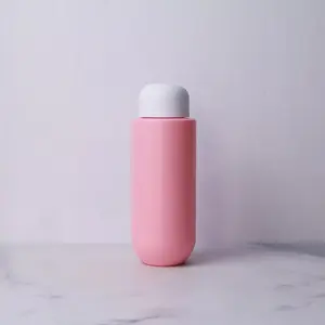 100ml 280ml 400ml Pink Squeezable HDPE Bottle Shampoo Conditioner Packages With Flip Cap