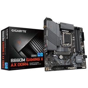 Carte mère de bureau <span class=keywords><strong>GIGABYTE</strong></span> B660M GAMING X AX DDR4 d'occasion, socket LGA1700, processeur Intel de 12e génération, 128 Go de RAM DDR4, SATA intégré - Product Image 1
