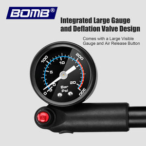 Pompe à vélo portable BOMB avec manomètre et bouton de décompression, 300 PSI, pour fourche avant et suspension arrière, pompe à air pour amortisseur - Product Image 2