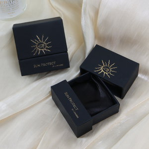 Custom Black Senior Jewelry Box Handmade Luxury Paper and PC Material for Necklace Packaging with Unique Design - Product Image 1