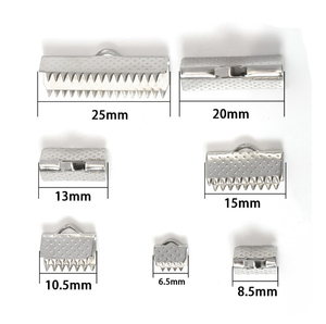 <span class=keywords><strong>Pince</strong></span> à sertir en acier inoxydable avec fermoir à homard et chaîne d'extension Pinces à bout plat Ensembles d'extrémités - Product Image 5