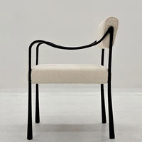 Chaise de salle à manger moderne de luxe en cuivre pur, fauteuil en velours design, chaise de loisirs artistique pour la décoration de villas et de maisons de prestige