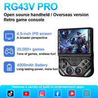 AISLPC RG43V Pro Nouvelle console portable rétro open-source avec écran de 4,5 pouces, puce RK3562, double système, 128 Go, Wi-Fi