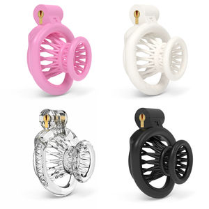 Nouvelle <span class=keywords><strong>cage</strong></span> de <span class=keywords><strong>chasteté</strong></span> masculine 2025, 4 couleurs, <span class=keywords><strong>cage</strong></span> à pénis, contrôle de l'abstinence, verrouillage du pénis sissy avec 4 anneaux de taille différente, produits pour adultes - Product Image 1