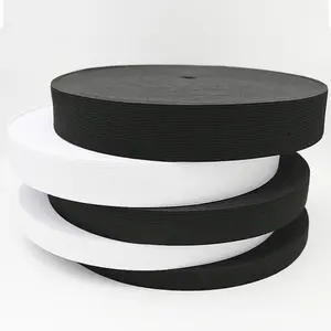 사용자 정의 30mm 고품질 도매 탄성 밴드 흰색과 검은 색 탄성 다양한 크기 플랫 탄성