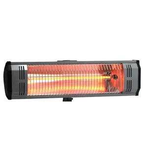 Dr. Infrared Heater 1500Wカーボン赤外線ヒーター屋内屋外パティオガレージ壁または天井マウント、リモート、黒