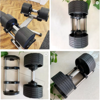 Poids libres, nouveau design, incréments de 2 kg, musculation, salle de sport, haltères réglables en fonte, ensemble de fitness