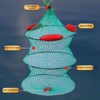 Nouveau panier de pêche flottant pour poissons vivants avec plusieurs bouées, double protection, filet en caoutchouc et maille, pour la pêche.