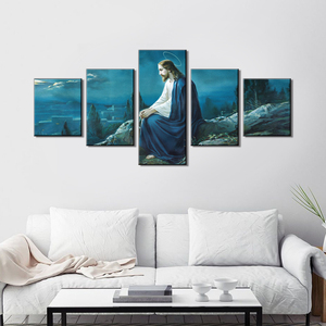 Jesús arte HD impresión 5 piezas combinación lienzo moderno hogar pared decoración gran combinación lienzo póster pintura decorativa - Product Image 5