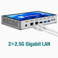 Mini PC F9B con Pantalla Táctil de 7 Pulgadas, Intel N95, Doble LAN 2.5GbE, Sin Ventilador, Windows 11, Panel PC Industrial