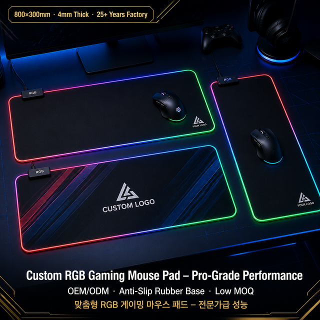 XXL RGB Mouse Pad Gaming Mousepad Extra Large LED Desk Mat Non-Slip Rubber Base Mouse Keyboard Pad Custom Wholesale Korea