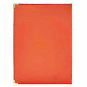 Porta Menús de Cuero Naranja al por Mayor, Formato A4, con Logotipo Personalizado, con Cordón de Goma, para Restaurantes - Product Image 5