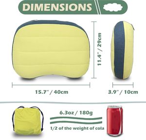 Oreiller de plage gonflable, support pour le cou, oreiller de camping, chaise longue de piscine portable, oreiller d'air léger pour les voyages et l'extérieur - Product Image 6