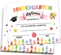 Certificats de récompense pour étudiants, diplômes vierges, papier de certificat pour les diplômes de maternelle et de préscolaire