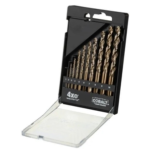 Industrial <b>Cobalt</b> <b>Drill</b> <b>Bit</b> <b>Set</b> 10 Piece 1 To 10 Mm For Metal Drilling - Product Image 1