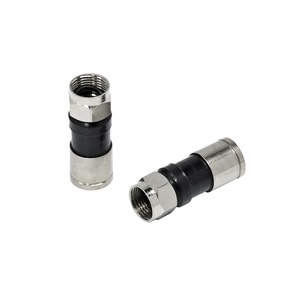 Đen <span class=keywords><strong>RG</strong></span> <span class=keywords><strong>6</strong></span> nam <span class=keywords><strong>F</strong></span> nén kết nối không thấm nước cắm ổ cắm loại đồng trục RF kết nối - Product Image 2