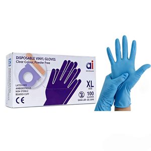 Sarung Tangan Pemeriksaan Nitril Biru dan Hitam Bebas Bubuk Medis Sarung Tangan Nitril Kelas Makanan Ukuran Kecil Sedang dan Besar. - Product Image 6