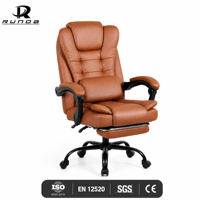 Chaise de jeu pivotante ergonomique en cuir PU avec massage et hauteur réglable pour l'e-sport et le bureau à domicile