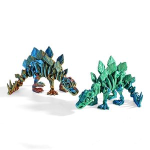 Juguete de Simulación de Articulaciones de Dinosaurio Impreso en 3D, Tiranosaurio Rex, Pterodáctilo, Triceratops, <span class=keywords><strong>Estegosaurio</strong></span>, Dragón, para Mayores de 14 Años - Product Image 3