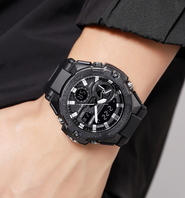Skmei Dual Time Zone Sports Watch World Clock Alarm Chronograph Travel Essentials