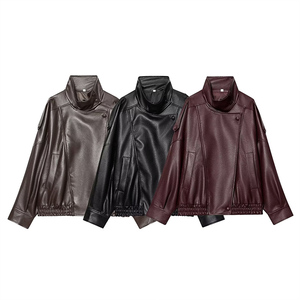ZATRHMBM <span class=keywords><strong>Abbigliamento</strong></span> <span class=keywords><strong>Donna</strong></span> Primavera/Autunno 2026 Nuova Giacca in Ecopelle alla Moda, Vestibilità Ampia, Stile Retrò Casual - Product Image 1