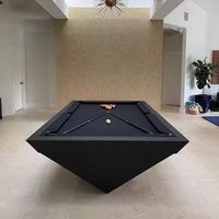 Mesa de Billar Americana Negra de 8 pies para el Hogar, Mesa de Billar Estándar de Madera de Haya para Familias con Taco de Billar Incluido