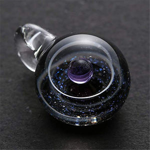 Galaxy Planet Nebula Ribbon Vortex Cosmos Series Collier au design unique Pendentif boule d'univers en verre - Product Image 4