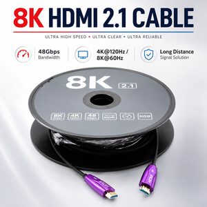 <span class=keywords><strong>สาย</strong></span> HDMI 2.1 AOC ความเร็วสูงพิเศษ 48Gbps รองรับ EARC HDR <span class=keywords><strong>10</strong></span> สำหรับส่งสัญญาณภาพและเสียง ระยะ 20 เมตร จากผู้ผลิตโดยตรง ขายส่งจำนวนมาก - Product Image 1