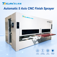 Machine de pulvérisation CNC 5 axes à mouvement alternatif pour l'étalonnage des surfaces en contreplaqué dans une usine de produits en bois