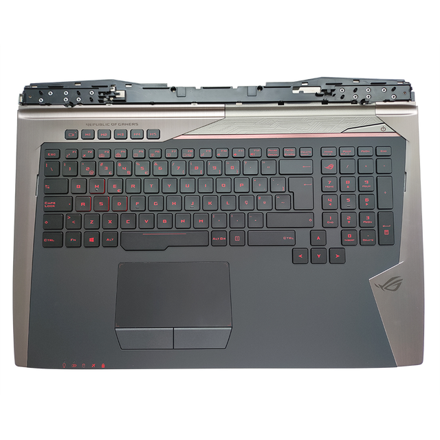 PO Portuguese Backlight Laptop Keyboard for ASUS ROG G701VI G701VIK 90NB0E61-R32PO0 Keyboard With Black-Grey Palmrest