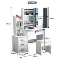 Meuble de chambre à coucher, coiffeuse moderne, table à maquillage très vendue avec lumières LED et tiroir pour femme et fille
