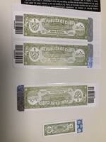 Étiquette autocollante en papier pour tube de cigare, bande de cigare, avec codes personnalisés, support OEM d'usine, prête à être expédiée, tampon vert