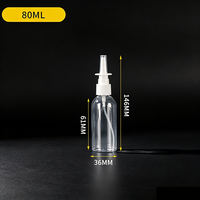 Mini Botellas de Spray Nasal de Plástico de 60ml 80ml 100ml, Pulverizadores de Niebla Fina Recargables Vacíos, Botellas de Perfume y Maquillaje Cosmético