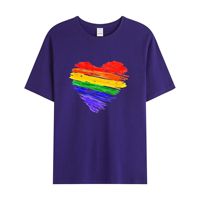 Nouveau design loisirs quotidiens surdimensionnés coton lesbienne fierté polyester LGBT arc-en-ciel t-shirt pour défilé