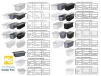 Conteneur carré rond en plastique durable de 2,5 L avec couvercle recyclé pour le stockage de la crème glacée, boîtes en plastique alimentaire