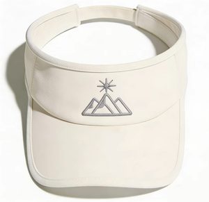 Visière de sport unisexe en tissu Oxford avec bande élastique réglable, 100% polyester, impression par sublimation personnalisée, broderie à la main, visière de soleil sportive - Product Image 1